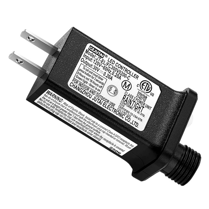 Airoads 30V 0.2A LED Controller 8 Mode with Timer Memory Function Replacement Model JT-EL/FC300V0200-C Class 2 Power Supply IP44 Low Voltage Transformer for Halloween Christmas Light - Image 1